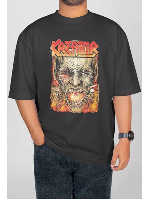 Buzagi Kreator Dijital Baskı Oversize Unisex Tişört