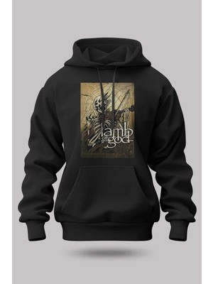 Buzagi Lamb Of God Oversize Kapüşonlu Unisex Şardonlu Sweatshirt
