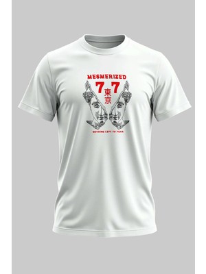 Buzagi Mesmerized Dijital Baskı Regular Kalıp Beyaz Unisex Tişört
