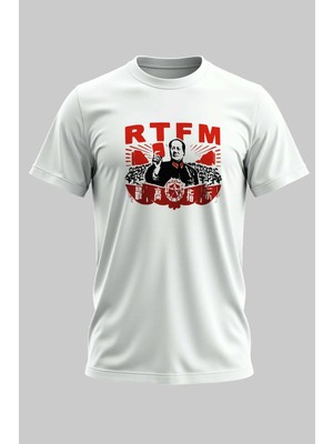 Buzagi Rtfm Dijital Baskı Regular Kalıp Beyaz Unisex Tişört
