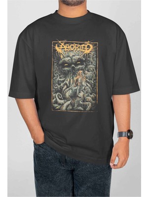 Buzagi Aborted Dijital Baskı Oversize Unisex Tişört