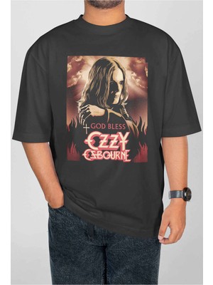 Buzagi Ozzy Osbourne Dijital Baskı Oversize Unisex Tişört