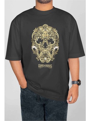 Buzagi Guns'n Roses Dijital Baskı Oversize Unisex Tişört