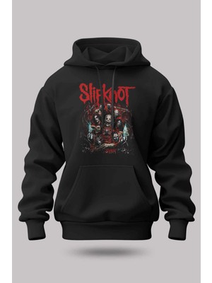 Buzagi Slipknot Oversize Kapüşonlu Unisex Şardonlu Sweatshirt