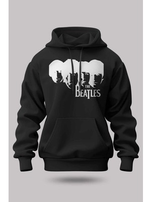 Buzagi The Beatles Oversize Kapüşonlu Unisex Şardonlu Sweatshirt