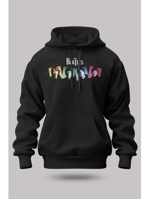 Buzagi The Beatles Oversize Kapüşonlu Unisex Şardonlu Sweatshirt