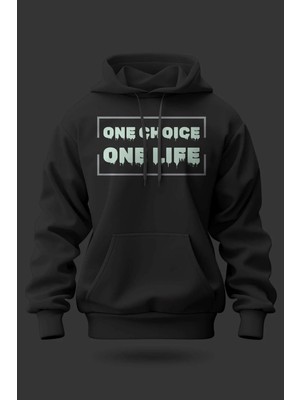 Buzagi One Life Oversize Kapüşonlu Unisex Şardonlu Sweatshirt