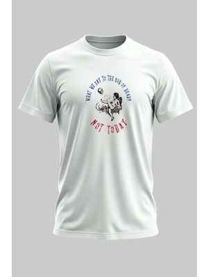 Buzagi Not Today Dijital Baskı Regular Kalıp Beyaz Unisex Tişört