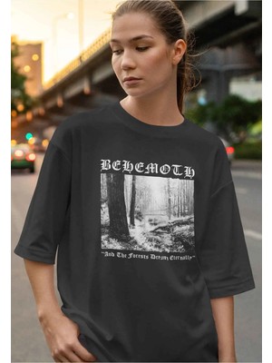 Buzagi Behemoth Dijital Baskı Oversize Unisex Tişört