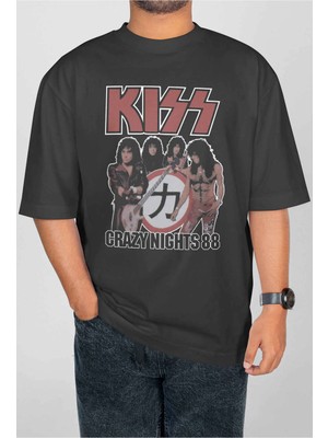 Buzagi Kiss Dijital Baskı Oversize Unisex Tişört
