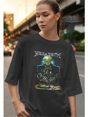 Buzagi Megadeth Dijital Baskı Oversize Unisex Tişört