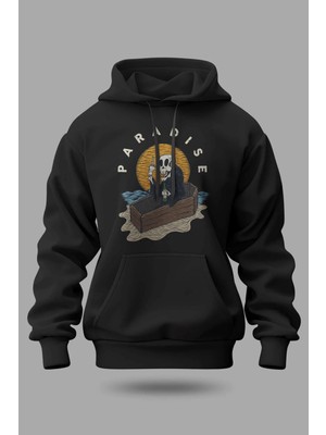 Buzagi Paradise Oversize Kapüşonlu Unisex Şardonlu Sweatshirt