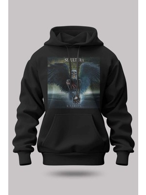 Buzagi Sepultura Oversize Kapüşonlu Unisex Şardonlu Sweatshirt