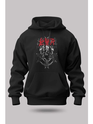 Buzagi Slayer Oversize Kapüşonlu Unisex Şardonlu Sweatshirt