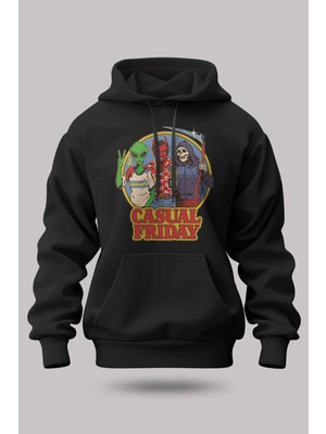 Buzagi Casual Friday Oversize Kapüşonlu Unisex Şardonlu Sweatshirt