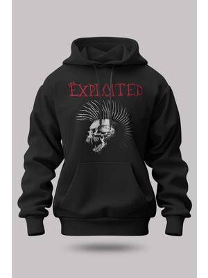 Buzagi The Exploited Oversize Kapüşonlu Unisex Şardonlu Sweatshirt