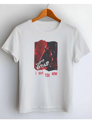 Buzagi Darth Vader Dijital Baskı Regular Kalıp Beyaz Unisex Tişört