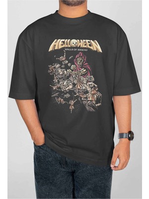 Buzagi Helloween Dijital Baskı Oversize Unisex Tişört