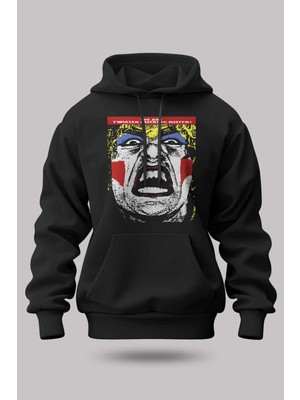 Buzagi Twister Oversize Kapüşonlu Unisex Şardonlu Sweatshirt