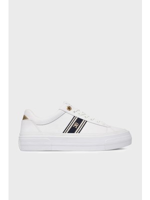 Tommy Hilfiger Deri Karışımlı Sneaker Ayakkabı Bayan Ayakkabı FW0FW09353 Ybs