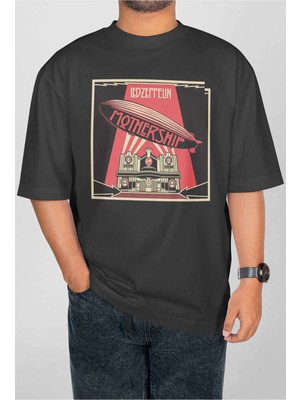 Buzagi LED Zeppelin Dijital Baskı Oversize Unisex Tişört