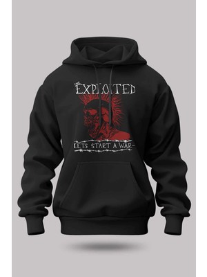 Buzagi The Exploited Oversize Kapüşonlu Unisex Şardonlu Sweatshirt