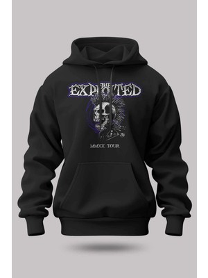 Buzagi The Exploited Oversize Kapüşonlu Unisex Şardonlu Sweatshirt