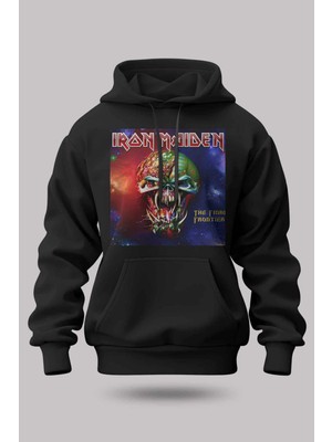Buzagi Iron Maiden Oversize Kapüşonlu Unisex Şardonlu Sweatshirt