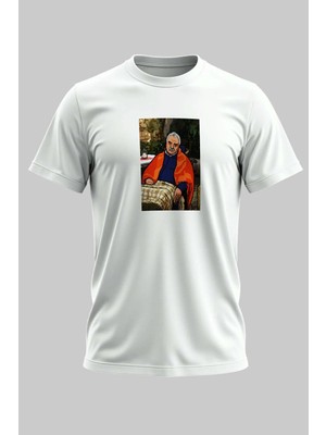 Buzagi Tadımız Kaçmasın Dijital Baskı Regular Kalıp Beyaz Unisex Tişört