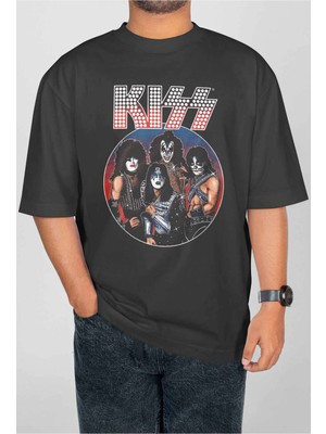 Buzagi Kiss Dijital Baskı Oversize Unisex Tişört