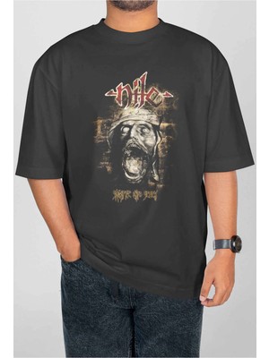 Buzagi Nile Dijital Baskı Oversize Unisex Tişört