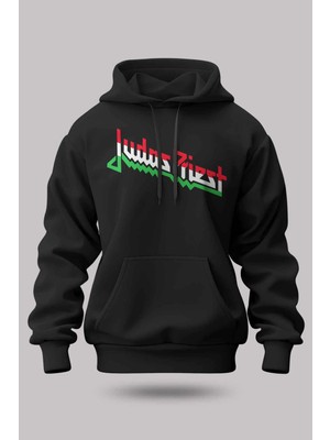 Buzagi Judas Priest Oversize Kapüşonlu Unisex Şardonlu Sweatshirt