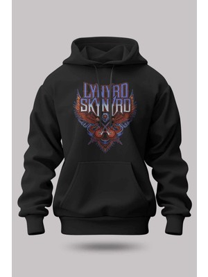 Buzagi Lynyrd Skynyrd Oversize Kapüşonlu Unisex Şardonlu Sweatshirt