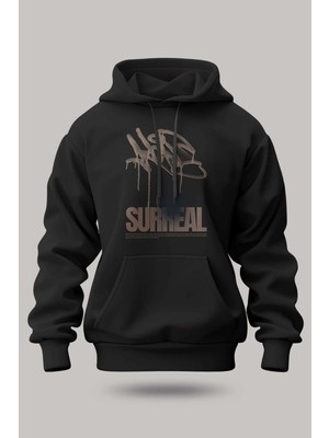 Buzagi Surreal Oversize Kapüşonlu Unisex Şardonlu Sweatshirt