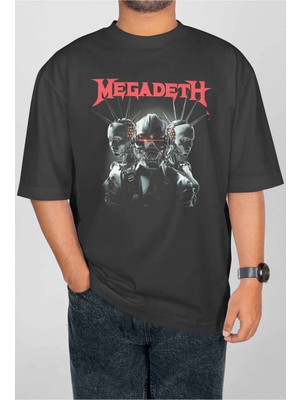 Buzagi Megadeth Dijital Baskı Oversize Unisex Tişört