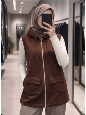 Kadın Kapşonlu Yelek