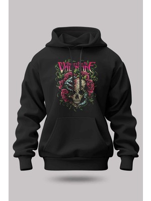 Buzagi Bullet For My Valentine Oversize Kapüşonlu Unisex Şardonlu Sweatshirt