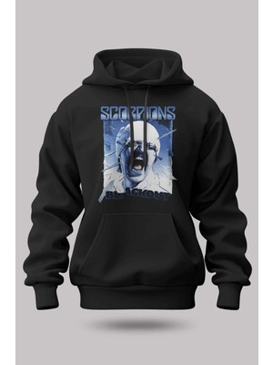 Buzagi Scorpions Oversize Kapüşonlu Unisex Şardonlu Sweatshirt