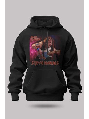 Buzagi Iron Maiden Oversize Kapüşonlu Unisex Şardonlu Sweatshirt