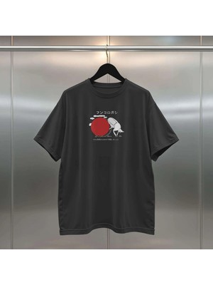 Buzagi Beetle Dijital Baskı Siyah Beyaz Unisex Oversize Tişört