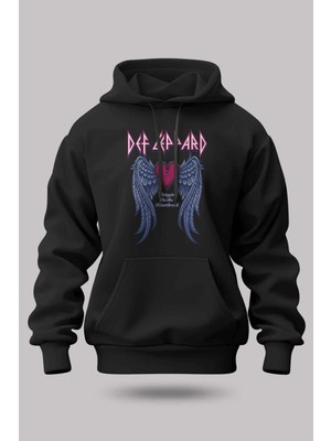 Buzagi Def Leppard Oversize Kapüşonlu Unisex Şardonlu Sweatshirt