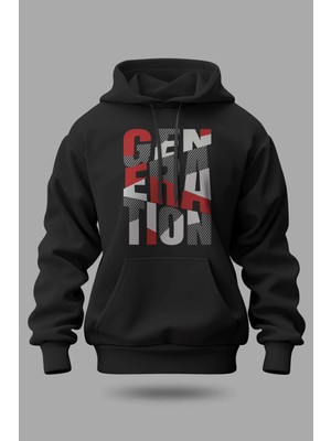 Buzagi Generation Oversize Kapüşonlu Unisex Şardonlu Sweatshirt