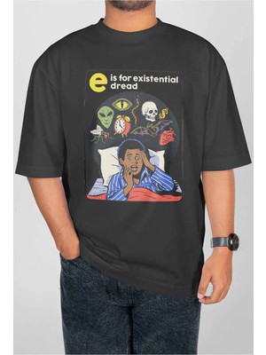 Buzagi Pyroknesis Dijital Baskı Oversize Unisex Tişört