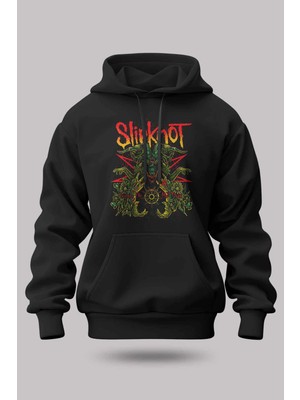 Buzagi Slipknot Oversize Kapüşonlu Unisex Şardonlu Sweatshirt