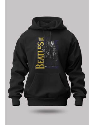 Buzagi The Beatles Oversize Kapüşonlu Unisex Şardonlu Sweatshirt