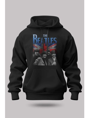 Buzagi The Beatles Oversize Kapüşonlu Unisex Şardonlu Sweatshirt