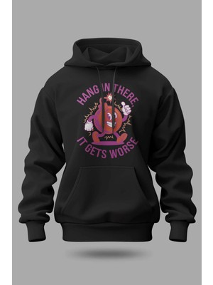 Buzagi Worse Oversize Kapüşonlu Unisex Şardonlu Sweatshirt
