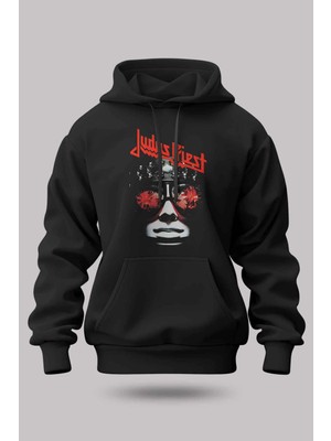 Buzagi Judas Priest Oversize Kapüşonlu Unisex Şardonlu Sweatshirt