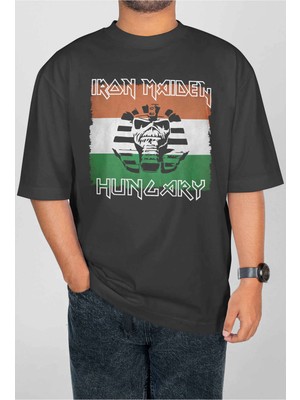 Buzagi Iron Maiden Dijital Baskı Oversize Unisex Tişört
