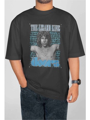Buzagi The Doors Dijital Baskı Oversize Unisex Tişört